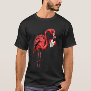 T-shirt Pérou Fierté Péruvienne Flamant Racines Péruvienne