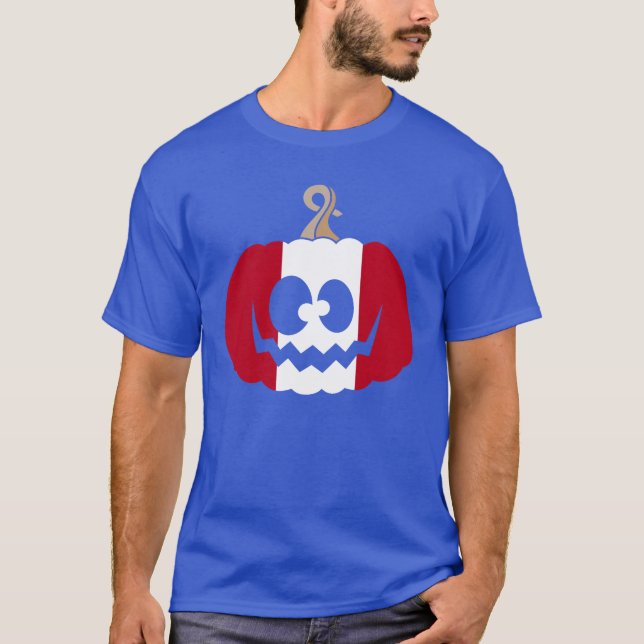 T-shirt Pérou Halloween garçon Citrouille (Devant)