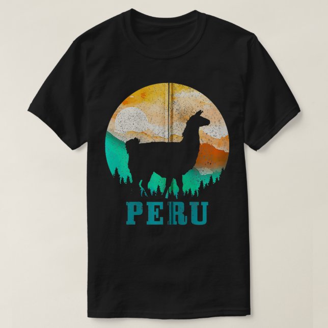T-shirt Pérou Llama Alpaca Fierté de racines péruviennes V (Design devant)
