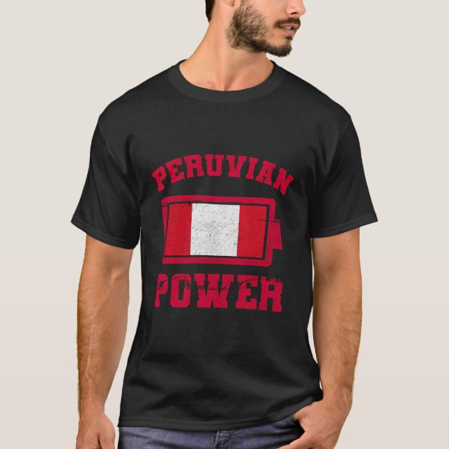 T-shirt Pérou Perãº Drapeau péruvien Fier Peruano Peruana  (Devant)