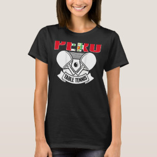 T-shirt Pérou Tennis de Table Soutien Thé De Ping Pong Pér