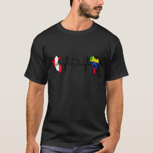 T-shirt Pérou Venezuela Drapeau Peruvien Venezuela Heartbe