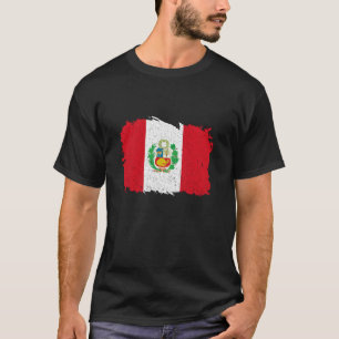 T-shirt Pérou Vintage Drapeau Péruvien Fierté Péruvienne P