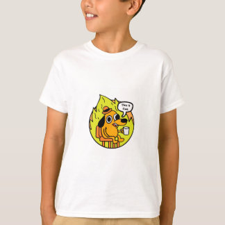 T-shirt Perro en llamas