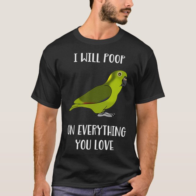 T-shirt Perroquet Amazon à Naples Jaune Vous poop sur vous (Devant)