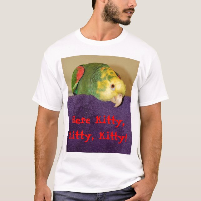 T-shirt Perroquet appelle son humain (Devant)