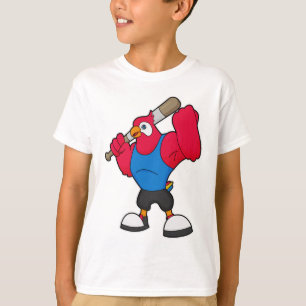 T-shirt Perroquet au baseball avec batte de baseball