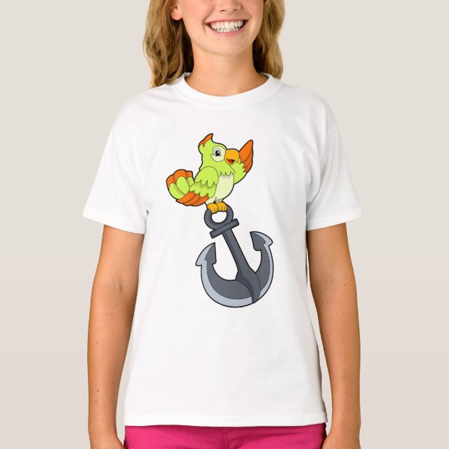 T-shirt Perroquet avec Ancre (Devant)