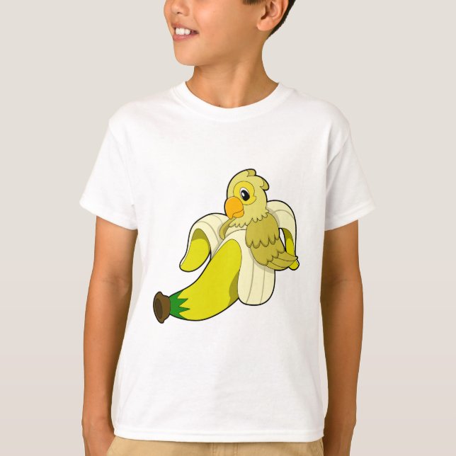 T-shirt Perroquet avec banane (Devant)