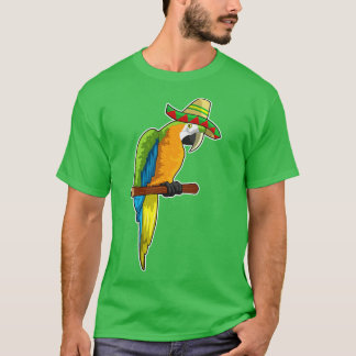 T-shirt Perroquet avec casquette de paille