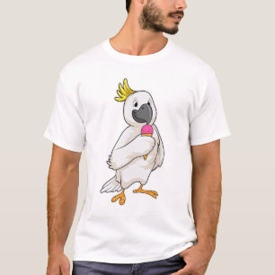 T-shirt Perroquet avec crème glacée gaufre