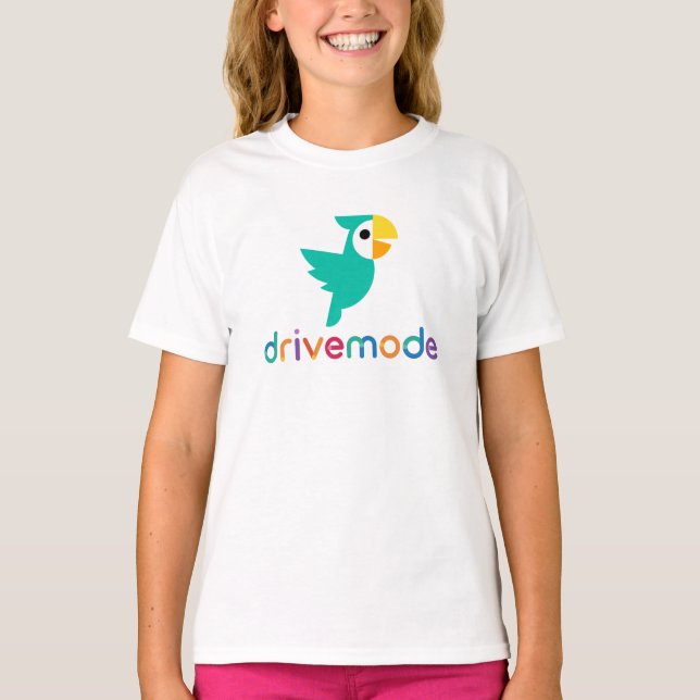 T-shirt Perroquet avec Drivemode coloré (Devant)