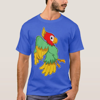 T-shirt Perroquet avec tête rouge