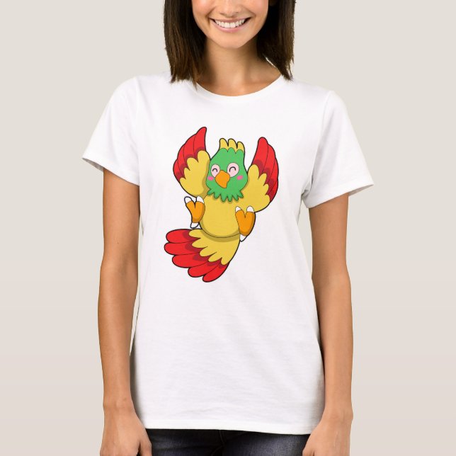 T-shirt Perroquet avec tête verte (Devant)