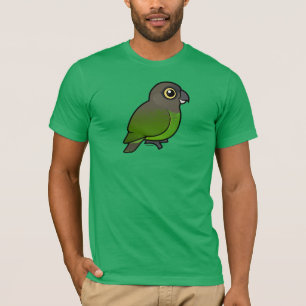 T-shirt perroquet Brun-dirigé