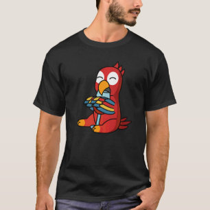 T-shirt Perroquet buvant du vin animal de compagnie