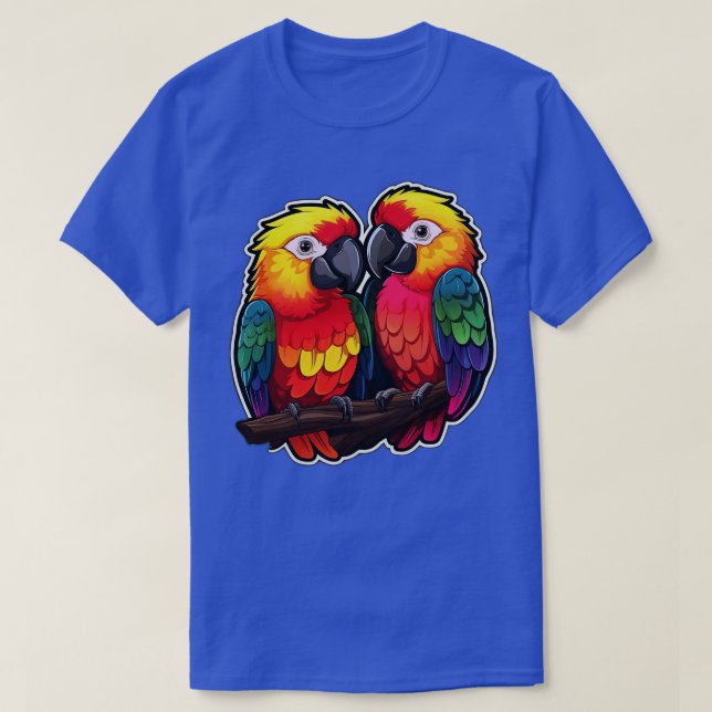 T-shirt Perroquet coloré Perroquet de Cockatoo Parakeet Ma (Design devant)