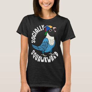 T-shirt Perroquet croquant I bleu masqué Lovebird