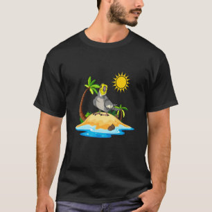 T-shirt Perroquet d'animaux d'oiseaux de vacances d'été Co