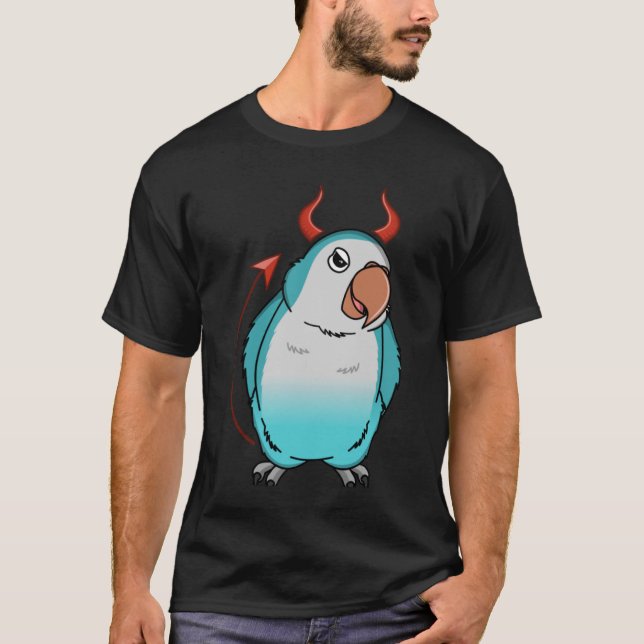 T-shirt Perroquet De Costume D'Effroi I Parakeet De Moine  (Devant)