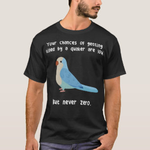 T-shirt Perroquet de Quaker bleu jamais zéro