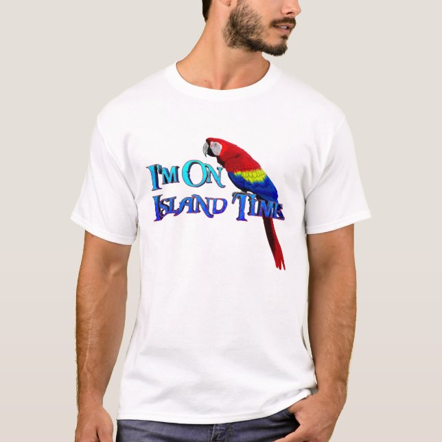 T-shirt Perroquet de temps d'île (Devant)