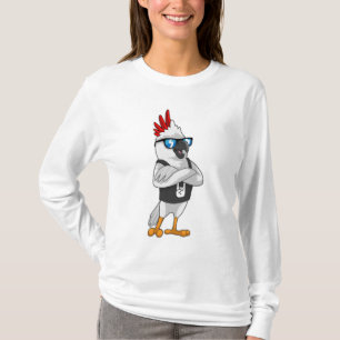 T-shirt Perroquet en tant que musicien avec lunettes de so