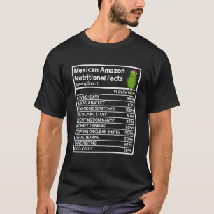 T-shirt Perroquet Faits nutritionnels I Amaz à tête rouge 