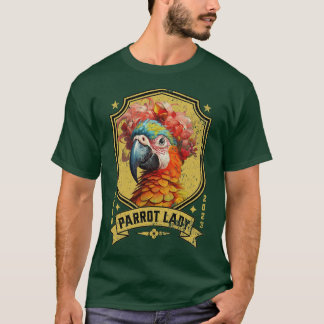 T-shirt Perroquet fou Lady Design Amateurs d'oiseaux Délic