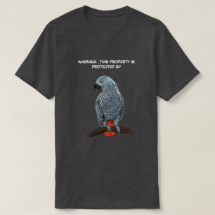 T-shirt perroquet gris africain