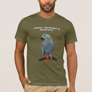 T-shirt perroquet gris africain