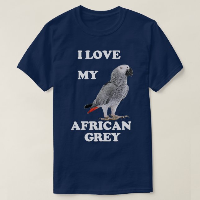 T-shirt Perroquet gris africain 26 (Design devant)