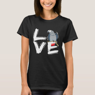 T-shirt Perroquet gris africain femmes produit perroquet a