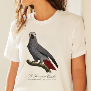 T-shirt Perroquet gris, Psittacus erithacus, vintage