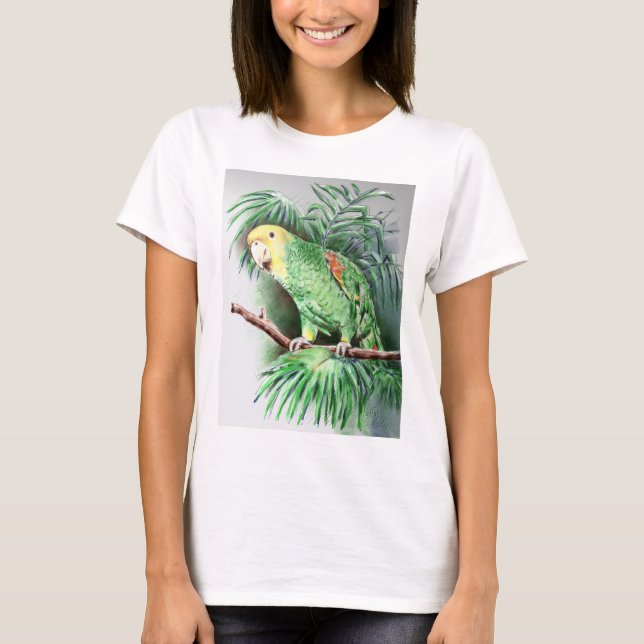 T-shirt Perroquet Jaune-Dirigé d'Amazone (Devant)