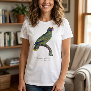 T-shirt Perroquet joues bleues / Amazone à queue rouge