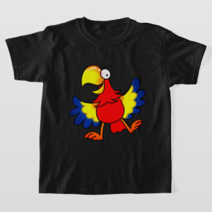 T-shirt Perroquet oiseau de dessin animé coloré et drôle