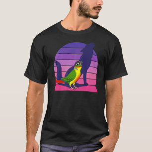 T-shirt Perroquet Rétro I Loup Hurleur I Conure à Côté Jau