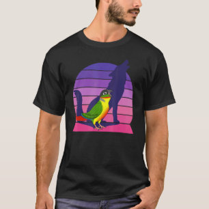 T-shirt Perroquet Rétro I Loup Hurleur I Conure à Côté Jau