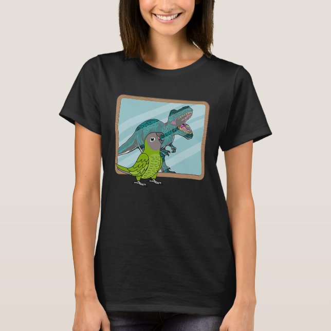 T-shirt Perroquet & Rex Réflexion I Conure à tête sombre (Devant)