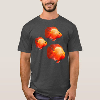 T-shirt Perroquet rouge Cichlids Aquarium Poisson Garder C