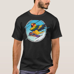 T-shirt Perroquet snowboard dabbing I Conure soleil