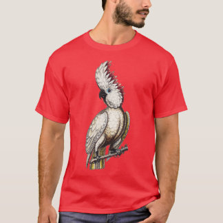 T-shirt Perroquet tropical à la coque blanche 3