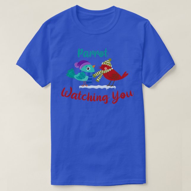 T-shirt Perroquet Vous Regardant 74 (Design devant)