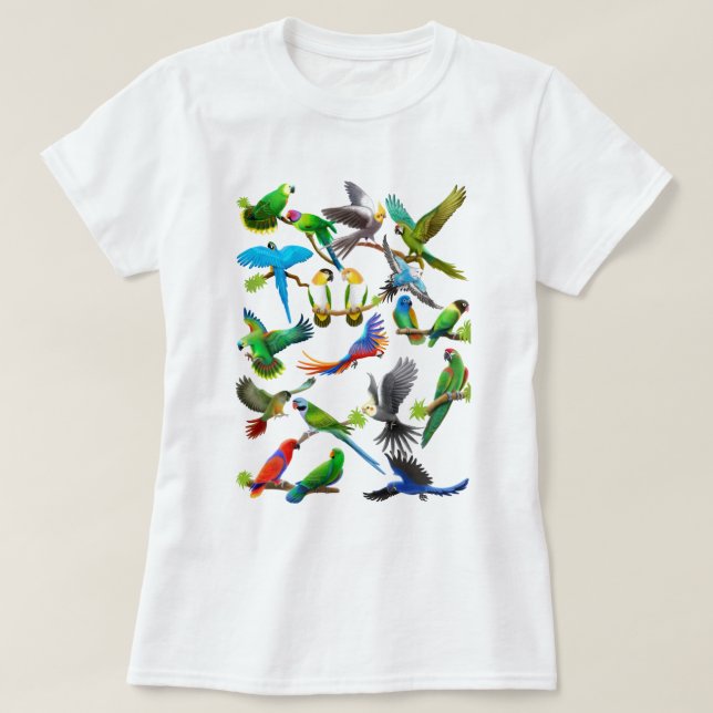 T-shirt Perroquets en abondance (Design devant)