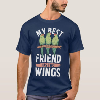 T-shirt Perruche à perroquet à la couronne rouge Animaux d