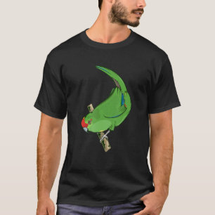 T-shirt Perruche couronnée rouge Kakariki