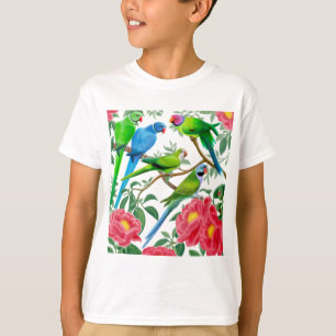 T-shirt Perruches et pivoines