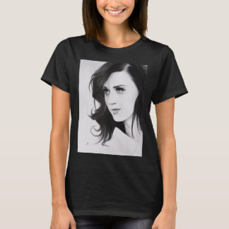 T-shirt Perry Katy Portrait au crayon.