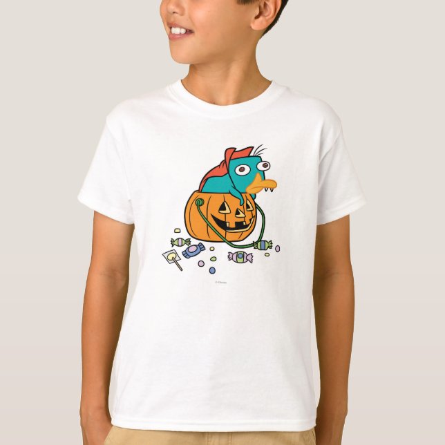 T-shirt Perry le Platypus en Citrouille (Devant)